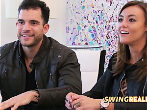 Matt and Alexis have fun around with other horny couples at the swing mansion