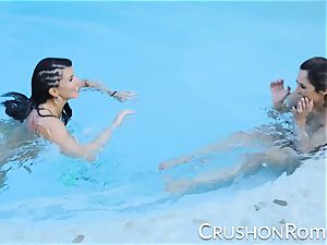 crush girls - Romi Rain and Reena Sky smash in the pool