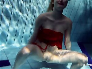 hot blondie Lucie French teenager in the pool