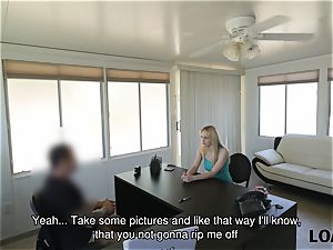 LOAN4K. Loan agent offers his help in swap for sultry bang-out